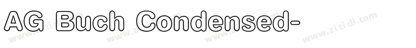 AG Buch Condensed字体转换